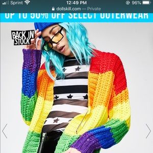 Dollskill Rainbow Luv Cardigan